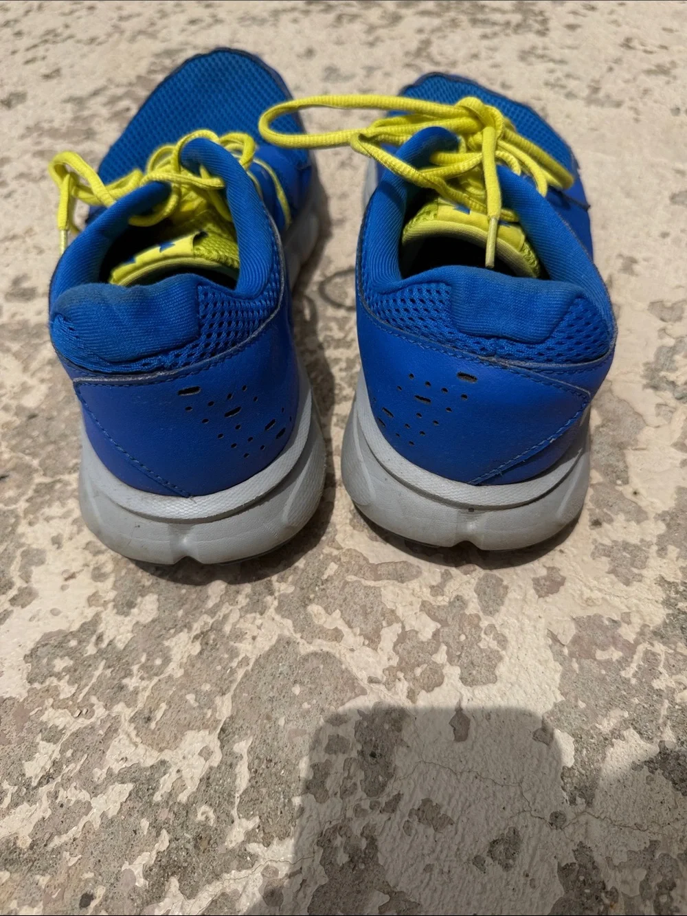 Under Armour Blue Athletic Sneakers with Yellow Laces